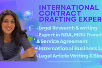 draft professional legal international contracts