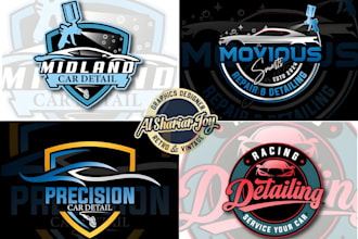 design car racing, car wash, and automotive logo for your brand
