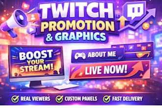 boost your stream, promote and graphics