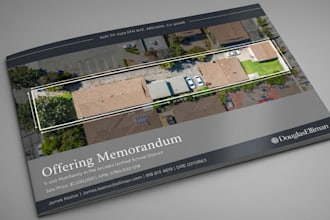 design real estate offering memorandum brochure, offering memorandum brochure