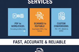 convert scanned or normal PDF to editable word or excel accurately