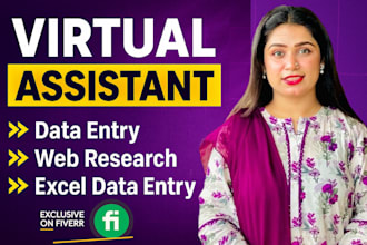 be crm virtual assistant for monthly basis, admin support, admin task, office va