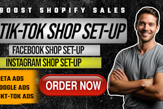 be your tiktok shop expert, do tiktok shop setup, and setup instagram shop