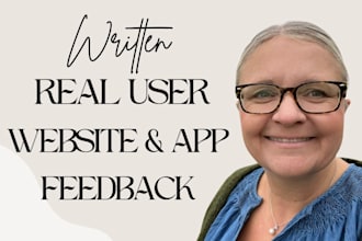 review your website or app and give clear, written user feedback