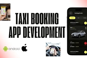 develop taxi booking app, taxi web app, taxing booking website with ai