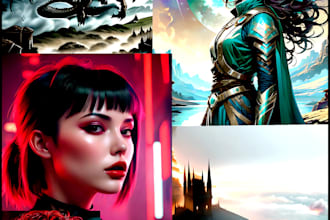 create epic fantasy artworks