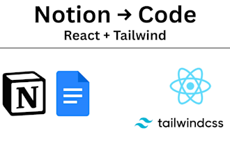 make a startup landing page from your notion or google doc in nextjs, tailwind
