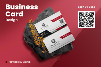 design business card and stationery design with qr code