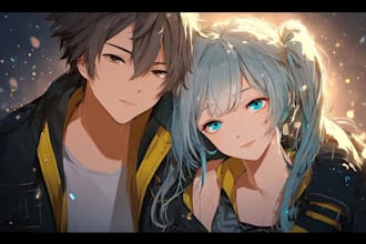 draw you an anime art style characters