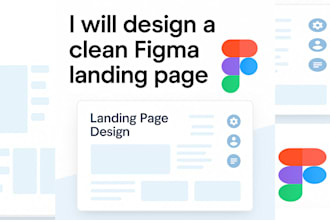 design a figma landing page with professional UI UX