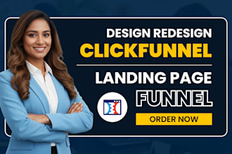 design clickfunnels landing page and email automation