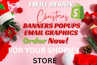 design christmas banner popups email graphics for your store