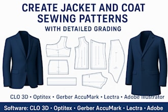 create jacket and coat sewing patterns with detailed grading
