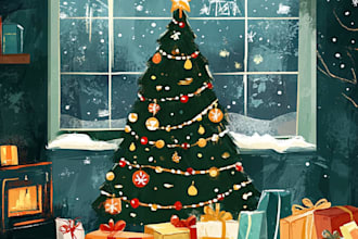 design christmas themed illustration