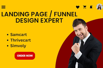 build a converting sales page or funnel using thrivecart, samcart or simvoly