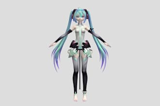 create 3d model for vtuber, vrchat, mmd