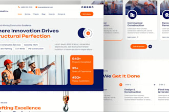 design electrician, construction, plumbing, handyman and contractor website