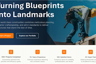 design electrician, construction, plumbing, electrical and contractor website