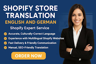 shopify store translation english and german shopify expert service