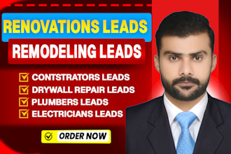 do renovation, remodeling, contractors, drywall, plumbers, and electricians lead