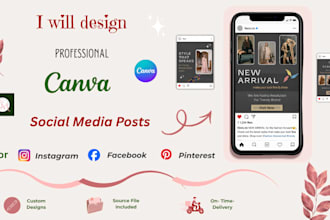 design professional canva social media posts for your brand