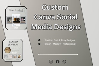 design professional canva social media posts for your brand