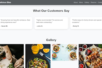 design a modern professional restaurant website using bootstrap