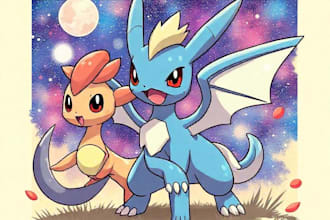 draw pokemon with a unique art style for you