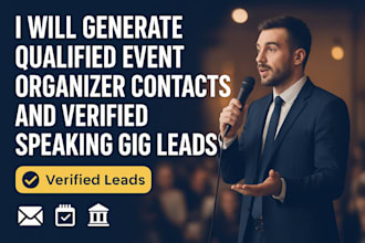 generate qualified event organizers and speaking gig leads for you