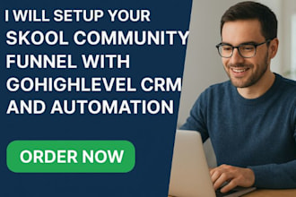 setup your skool community funnel with gohighlevel crm and automation