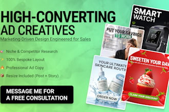 design high converting ad creatives for facebook ads post