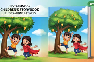 draw childrens storybook illustrations and cover design
