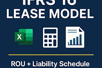 prepare ifrs 16 lease calculation in excel with journal entries