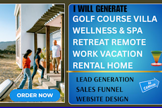 generate golf course villa wellness spa retreat remote work vacation rental home