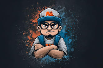 design stunning mascot , cartoon caricature logo