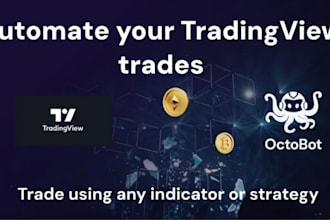 set up algo tradingveiw trading bot for crypto trades, stocks trade, xauusd