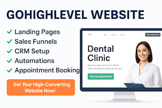 gohighlevel dental clinic website ghl chiropractor landing page