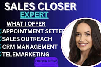 be your high ticket sales closer b2b salesperson appointment setting close sales