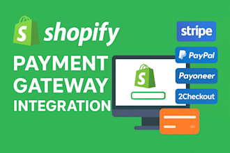 integrate shopify website payment gateway stripe payoneer paypal plaid 2checkout