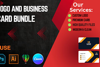 professional logo and business card bundle