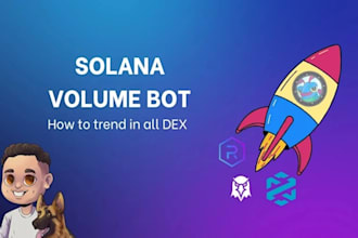 build automated telegram crypto bot, volume bot, pumpfun bot, market maker bot