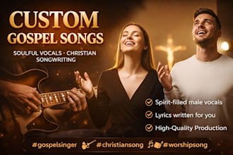 be your worship song singer, gospels song vocalist music producer and songwriter