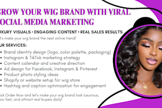 create high converting wig product ads, branding, and marketing content