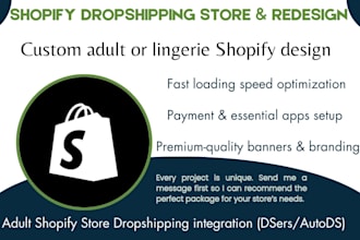 adult shopify store lingering store design dropshipping store shopify redesign
