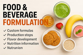 develop baby food, snacks, and natural product formulations product development
