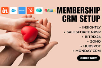setup membership CRM insightly salesforce npsp bitrix24 zoho hubspot monday CRM