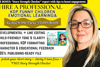 book edit KDP funny children emotional learning, early reader picture storybook