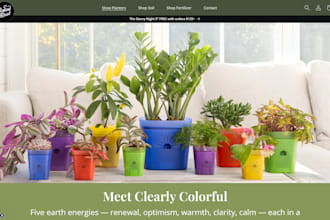 build planter website, indoor plant store, flower shopify store, bouquet shop