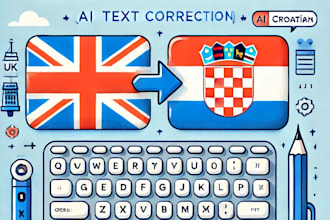 proofread and edit ai generated english to croatian text