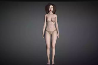 animate 3d realistic character,nsfw erotic figure,fac rig,daz 3d model,stl toy